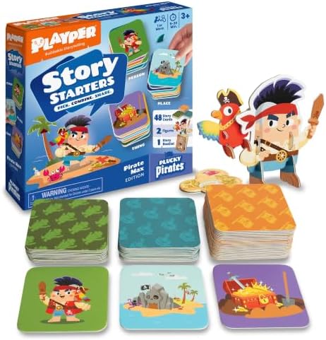 Story Starters, Pirate Max Story Cards for Kids, Ages 3+ by Playper