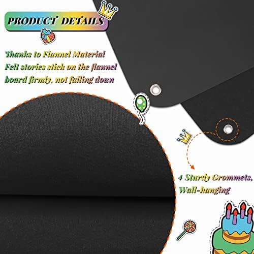 Craftstory 3.5 Feet Flannel-Board for Toddlers Preschool as Kids Felt Stories Activities Play Kits Wall-Hanging Birthday Gifts (Black) - Image 5