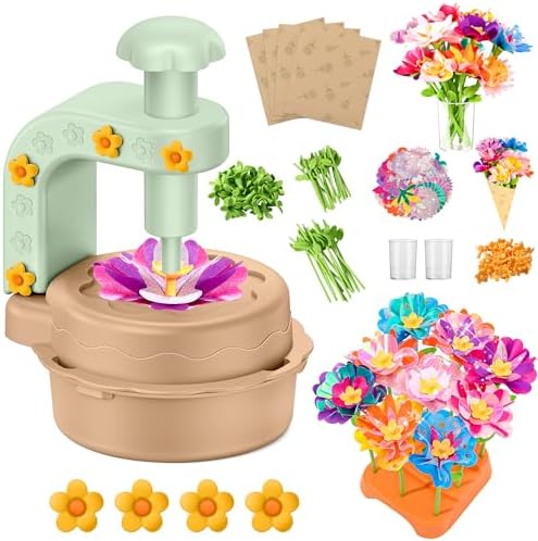 Fabric Flower Bouquets Toys,DIY Craft Kits for Kids,Arts and Crafts Toy for 3+ Year Old Girls,Flowers Market Toy,Build Your Flower Bouquet,Educational Preschool Learning Toys for Birthday,Christmas by PlesechdeWatchBands