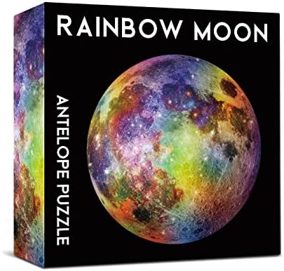 ANTELOPE Rainbow Moon 1000 Piece Jigsaw Puzzle for Adults, Space Theme, Paperboard, Round Puzzle, High Resolution, Matte Finish, No Dust, Includes Poster, 26.5 inches - Image 4