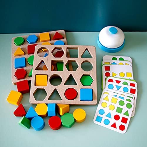 Shape Matching Game Color Sensory Educational Toy, Geometric Shape Quick Matching Board Game Montessori Learning Toys for Toddlers Kids Boys Girls (for 1 Player) - Image 4