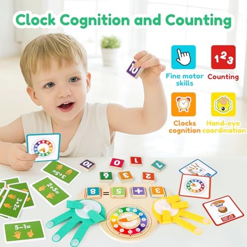 Learning Toys for Kids 3+,Montessori Preschool Educational Learning Activities Counting & Number Blocks Toys Math Games Easter Basket Stuffers Gifts for Girl Boys - Image 6