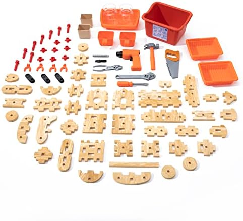 Step2 Pro Play Kids Workshop with Utility Bench, Indoor/Outdoor Tool Bench for Children, Interactive Play with Sounds, Made of Durable Plastic, Includes 76 Piece Toy Accessories, Toddlers 3+ Years Old - Image 6