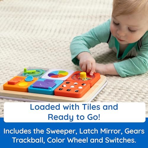 Fat Brain Toys PlayTab Essentials, Modular Sensory Activity Board, Busy Board for Toddlers and Babies Ages 12 Months+ - Image 2