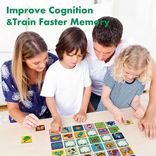 Hebayy Memory Matching Game, 72 PCS Camping Theme Matching Cards for Toddlers 36 Designs Memory Cards Educational Learning Toys for Preschool 4 5 6 Years Old - Image 5