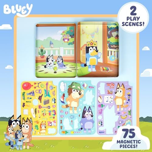 Bluey Magnetic Playset, Magnet Activity Toys, Great Birthday Parties, at-Home Activities, or Screen-Free Fun, Perfect Travel or Road Trip, Hours of Fun for Kids Ages 3,4,5,6,Multicolor,Medium,214618 - Image 2