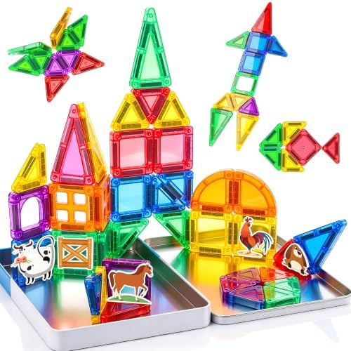 URMYWO Magnetic Building Tiles, Magnetic 3D Blocks Construction Playboards by URMYWO