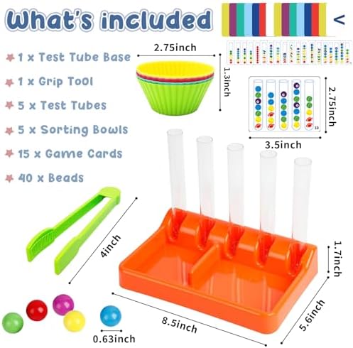 Counting and Color Sorting Toy, Preschool Kindergarten Learning Activities - Image 2