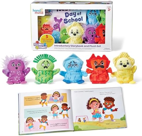 hand2mind Feelings Family Introductory Storybook and Plush Set by hand2mind