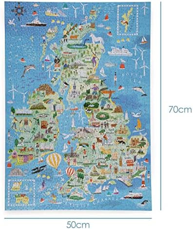 bopster 1000 Piece Jigsaw Puzzle for Adults & Teens | Great British Isles & Ireland Map Puzzle | Premium 1000pc Puzzle | Giftable UK Souvenir - Image 5