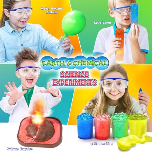 UNGLINGA 30+ Experiments Science Kits for Kids, S.T.E.M Educational Project Activities Toys Gifts for Boys Girls, Chemistry Set, Bouncy Ball, Volcano Eruption - Image 3