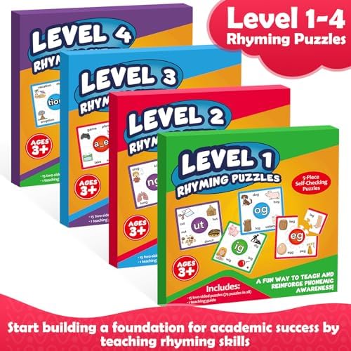 Torlam Phonics Puzzle, Rhyming Games Phonics Games Flash Cards for Kids Toddler, Learn to Read Spelling Reading Sight Words, Digraphs Blends Site Words for Preschool Kindergarten Homeschool Supplies - Image 7