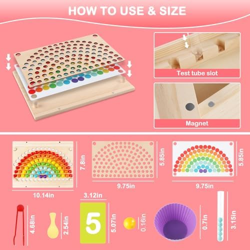 INIFEIDALA Montessori Wooden Educational Toys for 3-6 Year Olds - Image 4