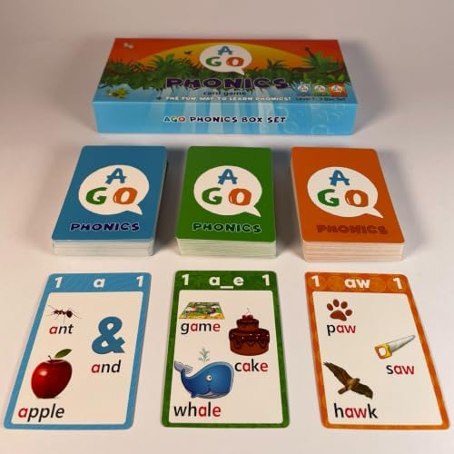 AGO Phonics Card Game for Kids – Learn to Read, 3 Levels, 162 Cards - Image 2