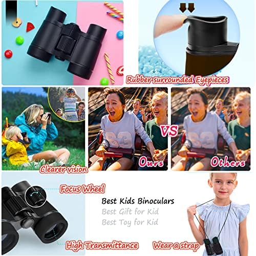 Kids Binoculars Ages 3-12 with Compass & Whistle - Image 4
