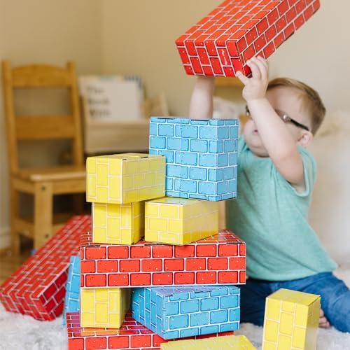 Melissa & Doug Jumbo Cardboard Blocks Building Set (40 pc) - Lightweight Building Toys and Montessori Toys for Toddlers and Preschool Learning Activities - Image 2