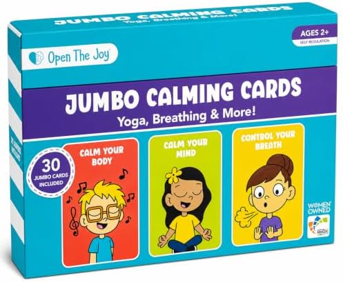 Open The Joy Jumbo Calming Cards, SEL Mindfulness Cards for Kids 3+ by OpenTheJoy