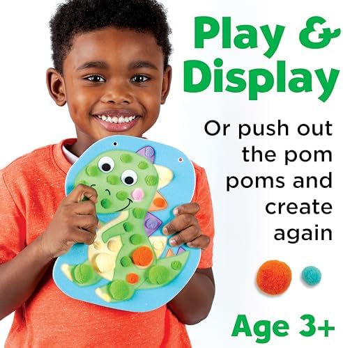Creativity for Kids Pom Pom Pictures: Dinosaurs - Toddler Learning Toys, Sensory Play (Ages 3+) - Image 6