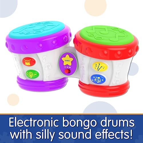The Learning Journey Early Learning - Little Baby Bongo Drums - Electronic Musical Toddler Toys & Gifts for Boys & Girls Ages 12 Months & Up - Award Winning Musical Learning Toy, Multi - Image 2
