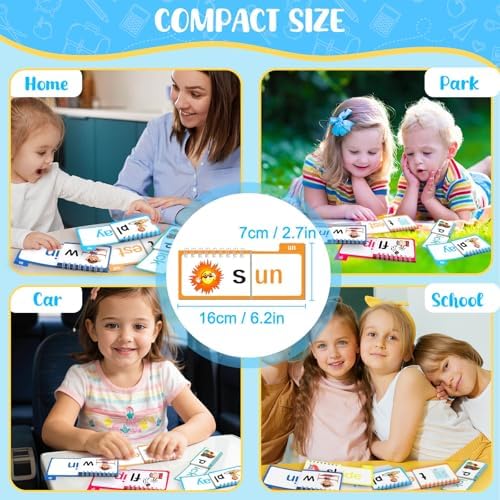 YOTOY Phonics Flash Cards Flip Books, Kindergarten Sight Word - Image 6