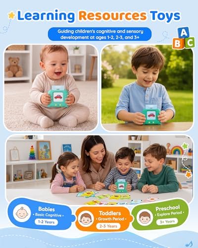 Aullsaty Talking Flash Cards for Toddlers 1-5 Years Old, Upgraded 536 Sight Words with 6 Songs Montessori Autism Sensory Toys, Educational Learning Speech Therapy Birthday Gifts for Boys Girls (Green) - Image 6
