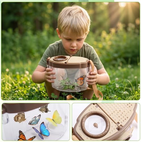 9 Pcs Bug Catcher for Kids, Outdoor Kids Explorer Kit with Magnifying Glass Butterfly Backpack & 6 Bug Catching Accessories, Outdoor Explorer Kit Nature Exploration Toys STEM Gift for Boys Girls 3-12 - Image 4