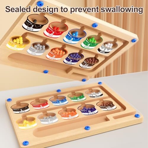 Magnetic Color Number Maze Puzzle Board, Montessori Toys for Toddlers 3-5 - Image 6