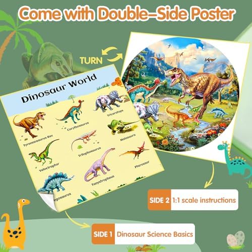 DIGOBAY 70PCS Glow in The Dark Dinosaur Floor Puzzles for Kids Ages 4-8 - Image 6