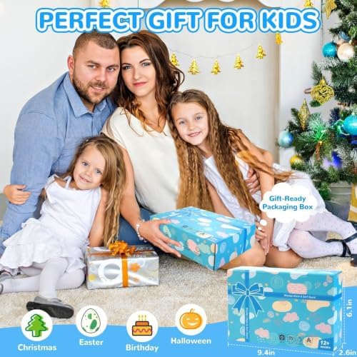 Wooden Sorting & Stacking Toys, Montessori Toys for 1 2 3 Years Old Toddlers, Shape Sorter Puzzles with 24-Piece Large Geometric Blocks & 12 Word Cards, Gift for 12+ Months Baby Boys Girls - Image 6