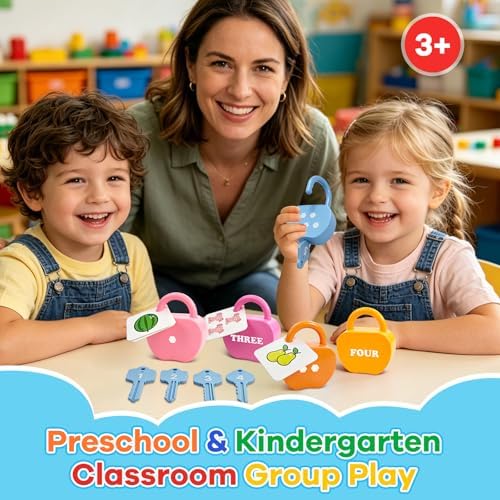 Apple Locks with Keys Toys for Toddlers Ages 3-5 – Montessori Number Toys for Kids 3 Year Old | Counting Games | Preschool & Kindergarten Classroom Must Haves - Image 6