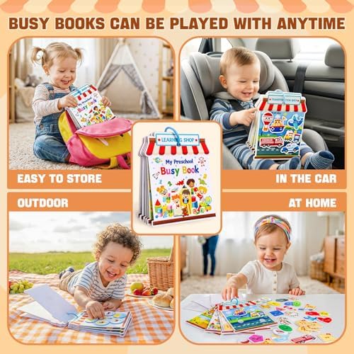 Activity Books for Toddlers 1-3|Felt Montessori Busy Book Learning Toys - Image 4