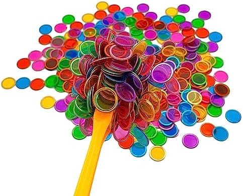 JUNWRROW Magnetic Bingo Wand with Chips,6-Pack& 600 Metal Chips, 6 Color Metal Chips-for Large Group Games,Family Game Night, Sensory Bins,Counting and Sorting,Science& Educational Activities - Image 4