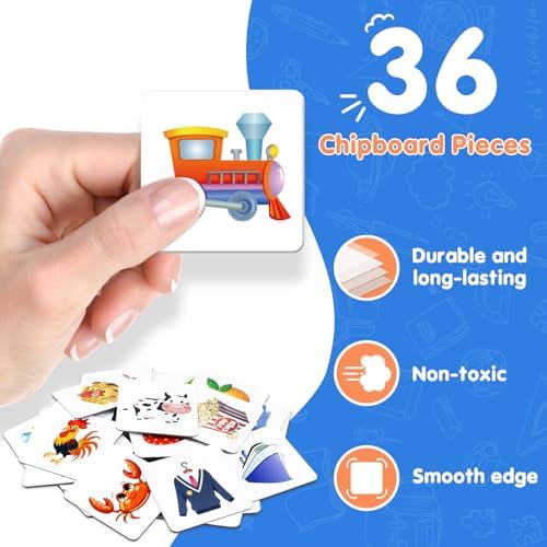 EAMAY Building Language and Matching Games Set with 6 Sorting Mats and 36 Everyday Objects Pieces Special Education Classroom,Sorting Toys for Toddlers 1-3 - Image 5