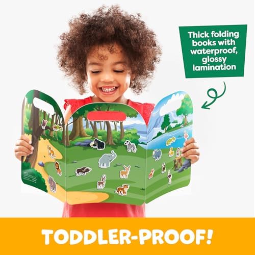 Reusable Sticker Books for Toddlers 1-3, Stickers for Toddlers 2-4 Years - Stickers for Kids Airplane Toys for Toddler 1-3, Toddler Travel Toys - Reusable Sticker Book Birthday Gifts for Boys Girls - Image 6