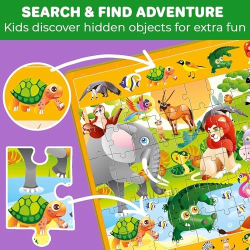 Magnetic Puzzles for Toddlers 3-5 - Search and Find 2 Pack, 60 Pieces - Image 3