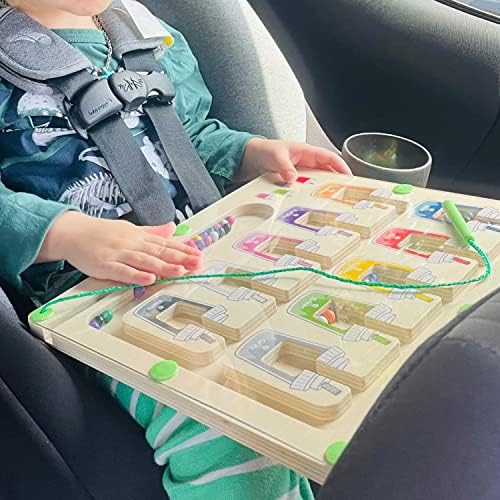 MTYOKILN Magnetic Color and Number Maze, Montessori Wooden Magnet Puzzle Game Board for Toddlers, Learning & Education Toys for Preschoolers, Fine Motor Skills Toys for Boys Girls 3-5 Years Old - Image 4