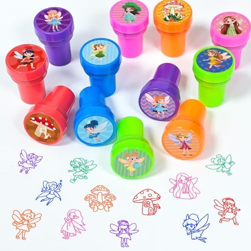 Cinrobiye 24 Pcs Fairy Stampers for Kids, Pre-Inked Fairy Party Favors, Birthday Goodie Bag Fillers, Classroom Rewards, Treasure Box Prizes, Pinata Fillers, Carnival Toys - Image 4