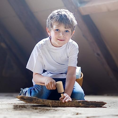 Hammering and Pounding Toys for Kids Include 1 Wood Hammer and 30 Bamboo Nails Improve Fine Motor Skills Friendly Natural Wooden Educational Montessori Toy for Childs DIY Birthday Gift for 4+ - Image 5