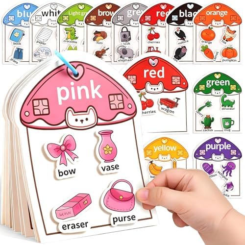 Montessori Busy Book Color Sorting Toys for Toddlers 3-5, Autism Educational Toys Preschool Learning Activities for Kids,Poke a dot Book Sensory Fine Matching Games for 3 Year Old Boys Girls Gifts by Unknown