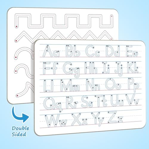 Handwriting Practice Dry Erase Board – ABC Alphabet Tracing for Kids Ages 3-5 | Small Whiteboard for Pre-K, Toddler, Preschool, Kindergarten Learning Activities and Homeschool Supplies “9" x 12" - Image 2
