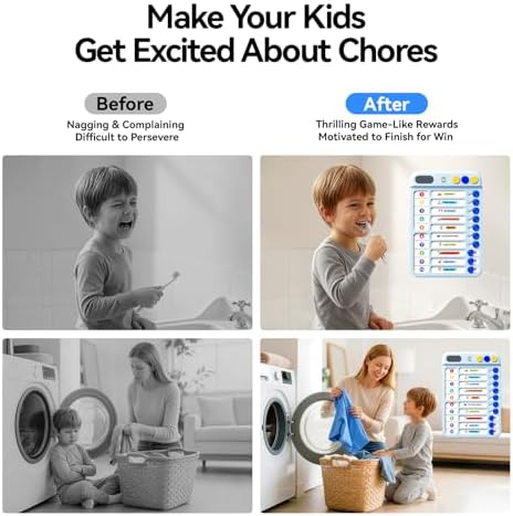 2-in-1 Digital Timer with Chore Chart for Kid 21PCS Magnetic Schedule Board - Image 6