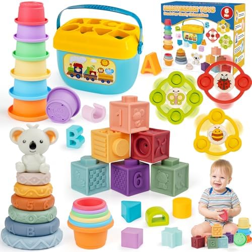 Montessori Babies Toys 6-12 Months Infant Sensory Learning Toy 1-3 Year Old by GJOF2YK