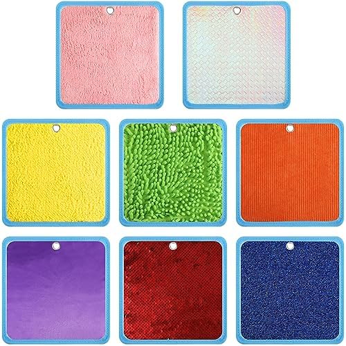 Boao 8 Set Mini Sensory Mats for Autism Kids Sensory Floor Tiles, Square by Boao