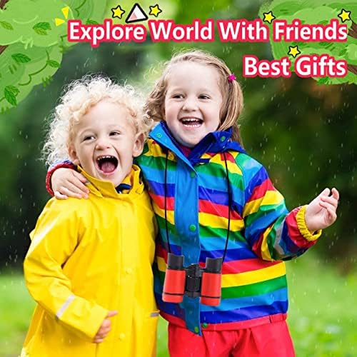 Kids Binoculars Best Gifts for 3-12 Years Boys Girls High-Resolution Optics Shockproof Mini Compact Binocuolar Toys Folding Small Telescope for Bird Watching Camping Outdoor Play - Image 5