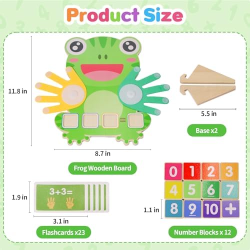 Preschool Learning Toys for Toddlers 3-5, Wooden Finger Counting Toys - Image 5