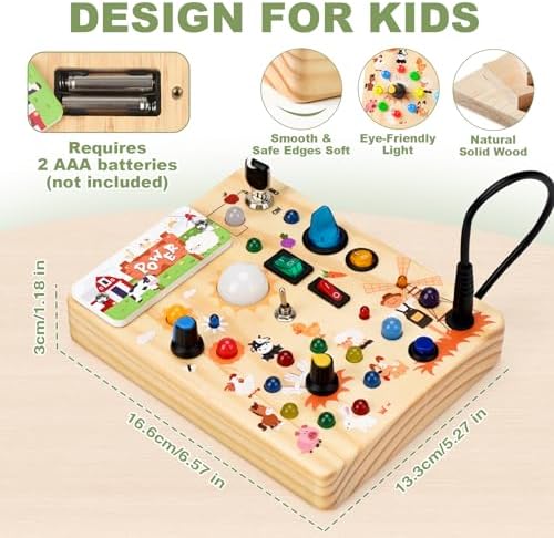Busy Board for Toddlers 1-3 - Montessori Educational Sensory Toy for Kids - Image 5