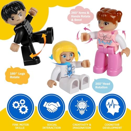 12 Pieces Large Magnetic People Figures for Kids Ages 3 4 5 6 and Up - Image 2
