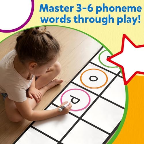 Elkonin Box Floor Mat Activity Set,Kindergarten Learning Activities,Phonemic Awareness & Phonics Games,Science of Reading Special Education,Preschool Classroom Must Haves for Active Play Gross Motor - Image 2
