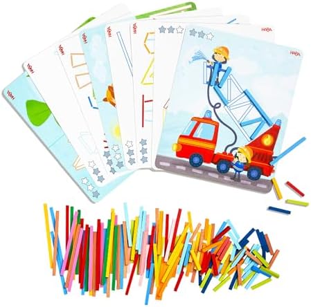 HABA Stabix Wooden Arranging and Matching Game: Montessori Toys for 3+ Year Old, Fine Motor Games Activity & Preschool Learning Toys by HABA