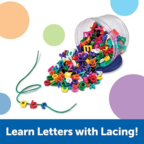 Learning Resources Lowercase Lacing Letters - 275 Pieces, Ages 3+ Toddler Alphabet Learning Toys, Preschool Games, Homeschool Supplies, Fine Motor Skills Toys, Alphabet Beads, Early Spelling - Image 2